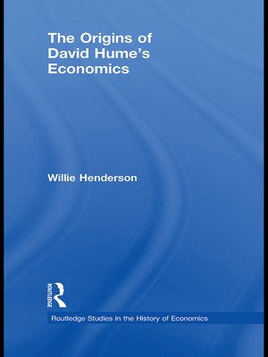 cover image of The Origins of David Hume's Economics